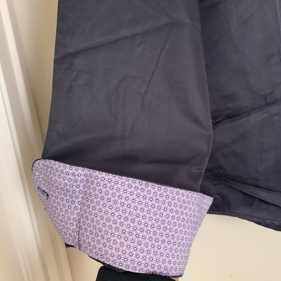 New Mens Nine West Slim Fit Wrinkle Free LS Button Up Shirt Sz S (14-14-1/2) NWT - Picture 3 of 5